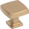 Jeffrey Alexander 1-1/4" Overall Length Satin Bronze Square Renzo Cabinet Knob 141SBZ - alternate 1